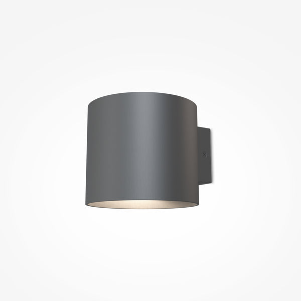 Round black wall light