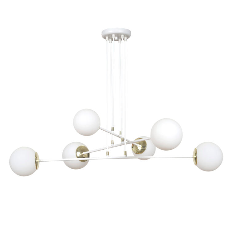 Ognis 6-light white pendant light