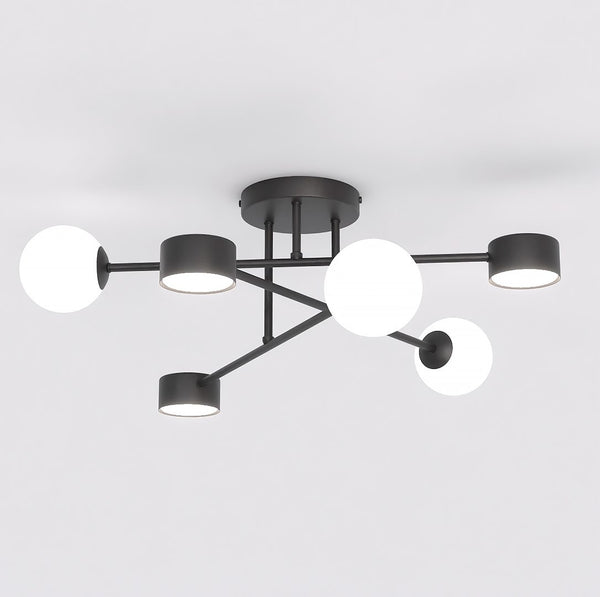 Holon 6-light ceiling lamp black