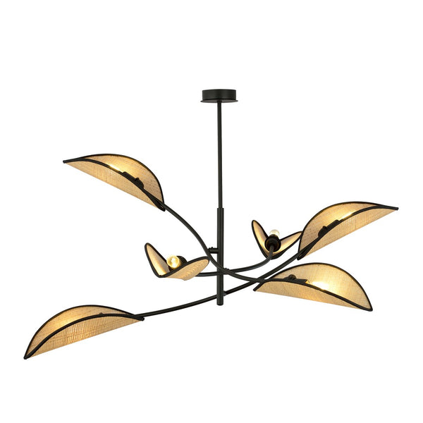 Lotus 6-light ceiling light black