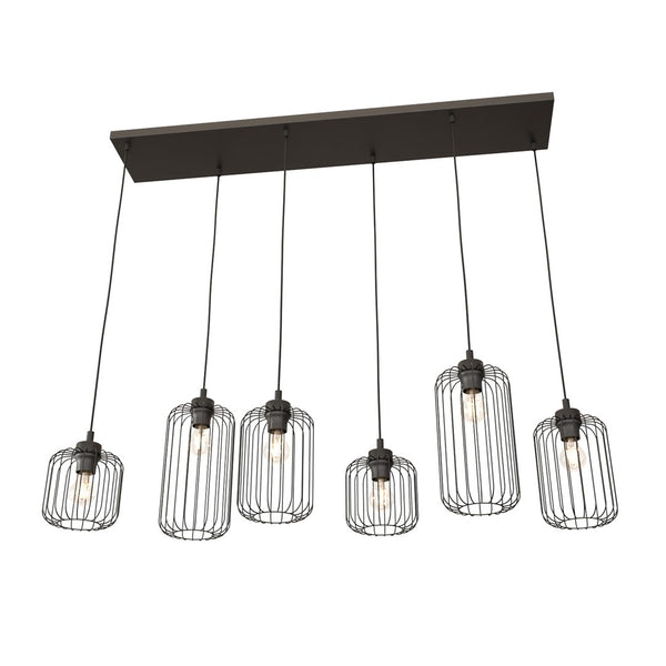 Vander 6-light black pendant light