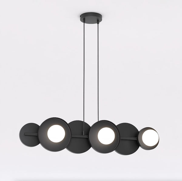 6-light black pendant light