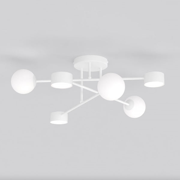 Holon 6-light ceiling lamp white