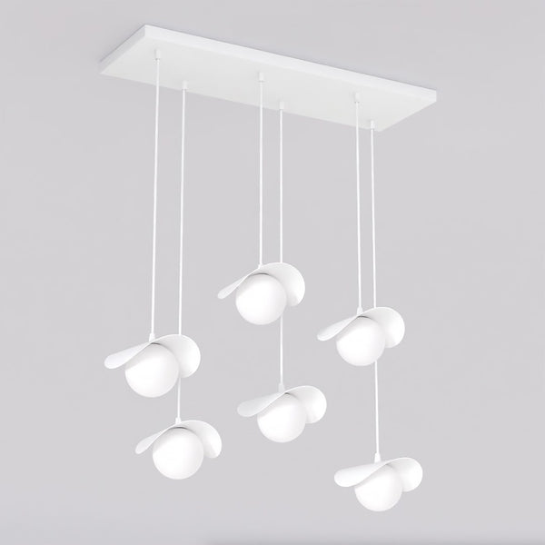 6-light white ritual pendant light