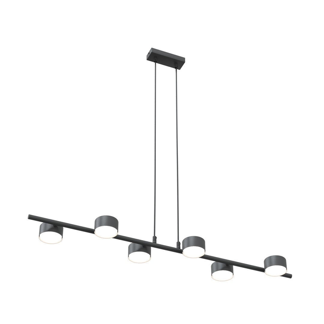 Sora 6-light black pendant light
