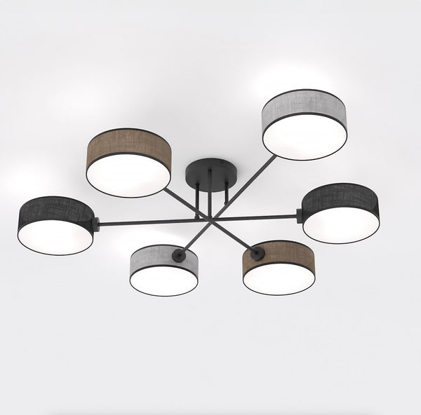 Maga 6-light ceiling lamp, mix 1
