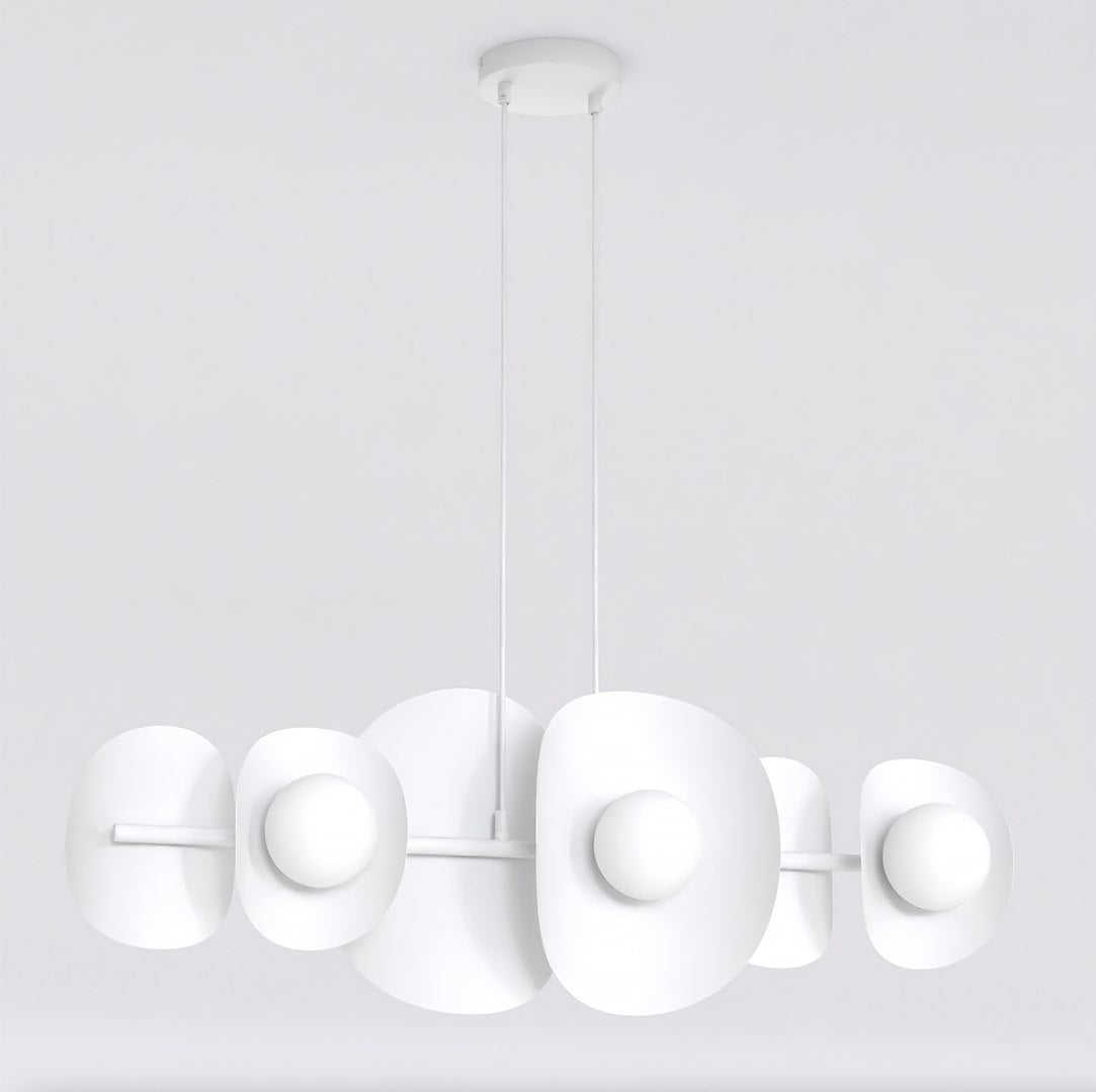 6-light white pendant light