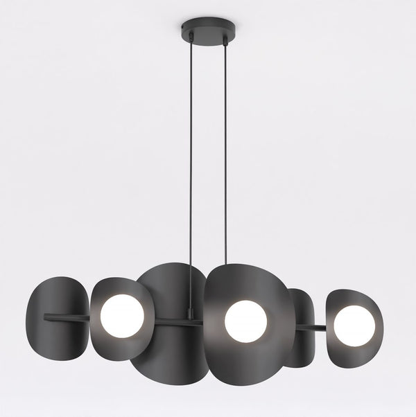 6-light black pendant light