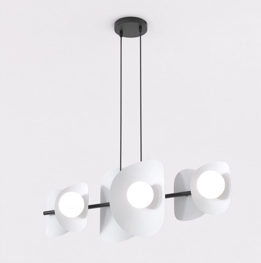 6-light black and grey pendant light