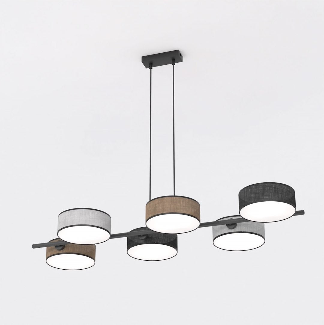 Drumz 6-light pendant, mix 1