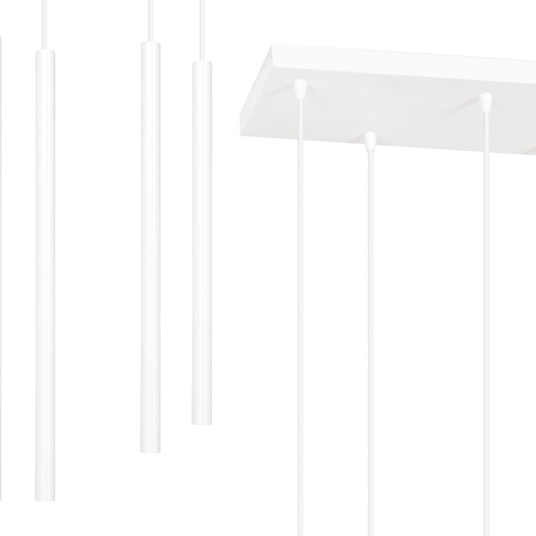Selter 6-light white pendant lamp