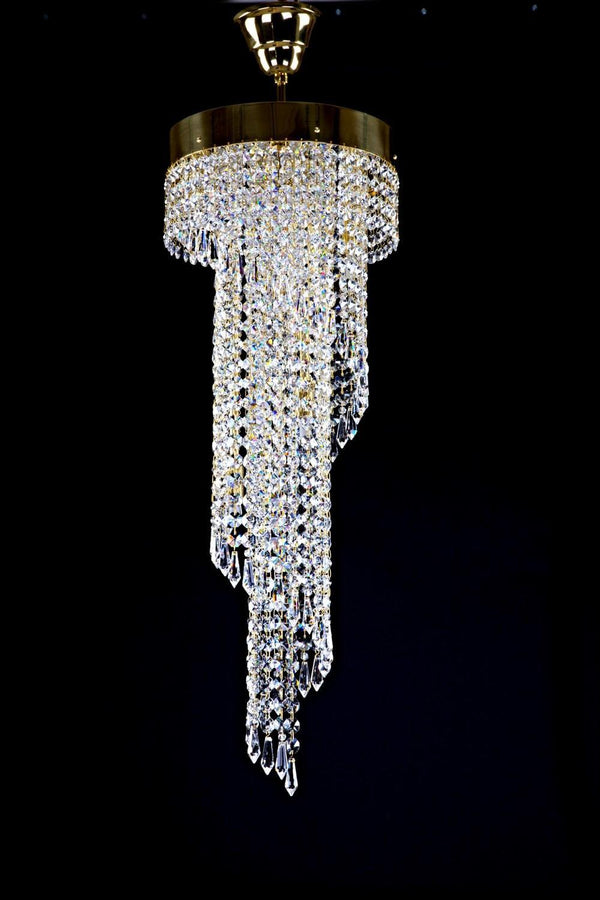 L451CLN spiral crystal pendant light