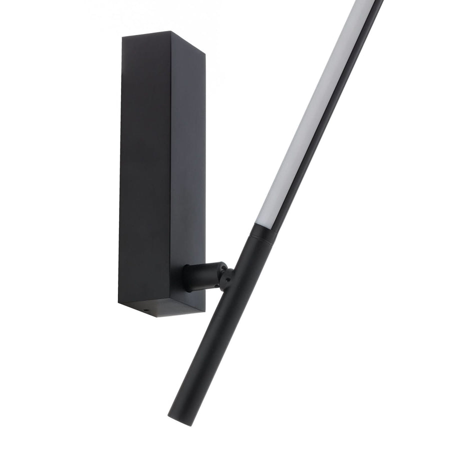 Applique murale LED Tubs en aluminium, noir, Ø 1,6 cm