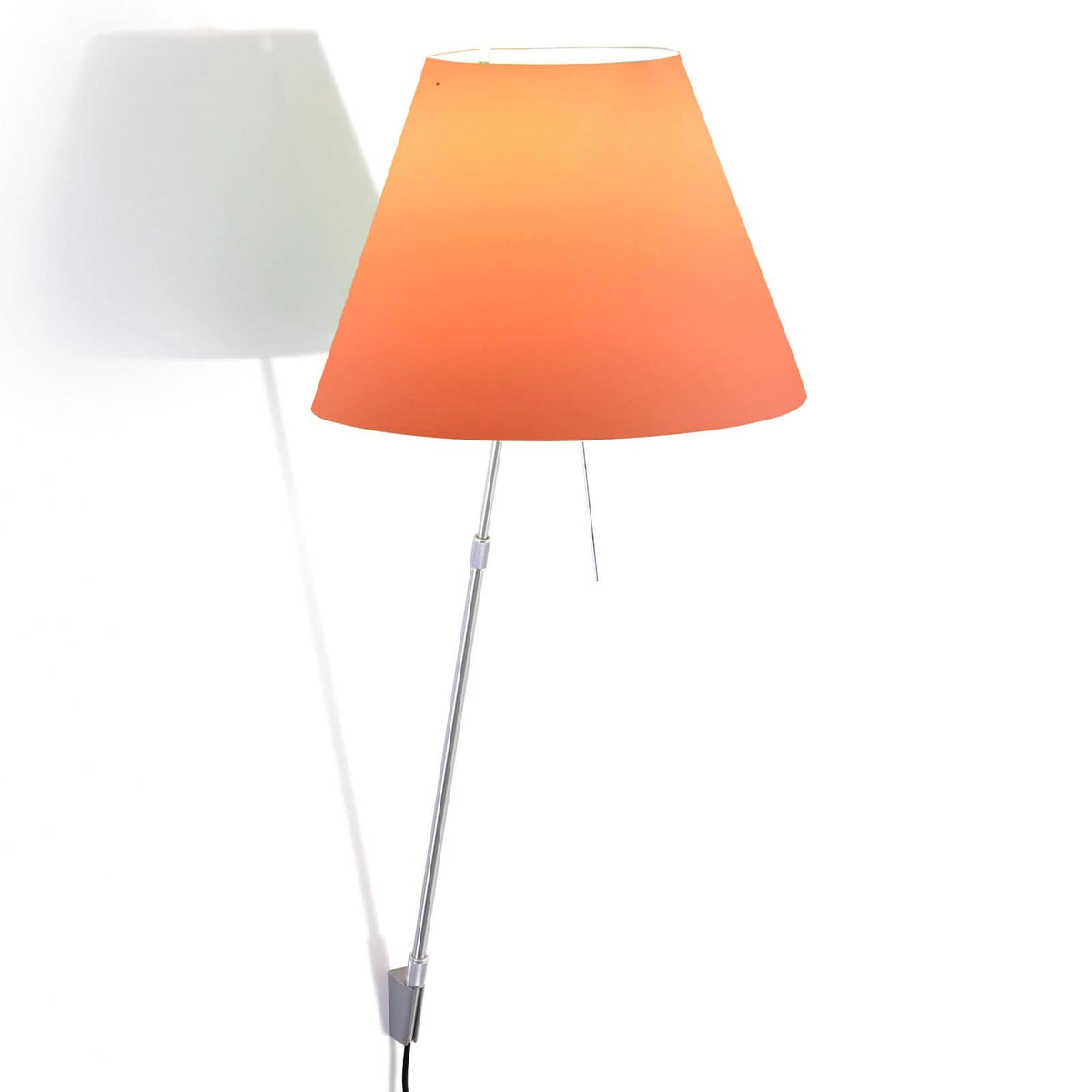 Applique murale Costanza D13a en aluminium, orange, hauteur 110 cm