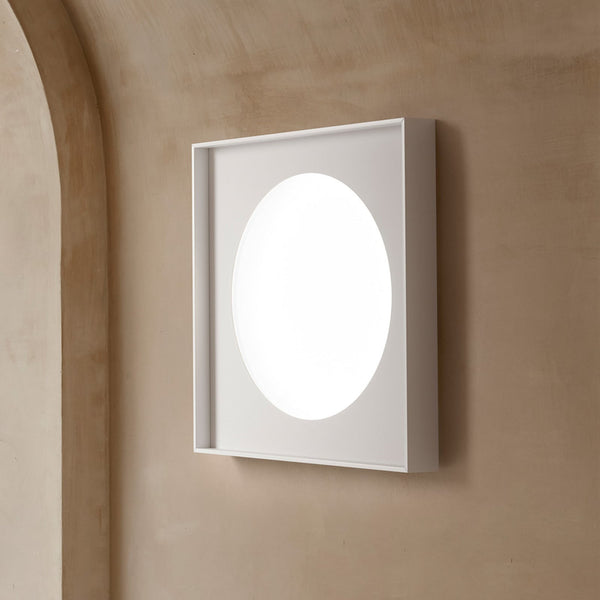 Applique murale LED Cassette en aluminium, blanc mat, hauteur 40 cm