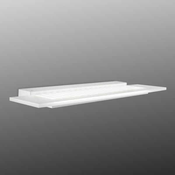 Applique murale LED Dublight en métal, blanc mat, hauteur 3 cm, 3000 K, 27 W