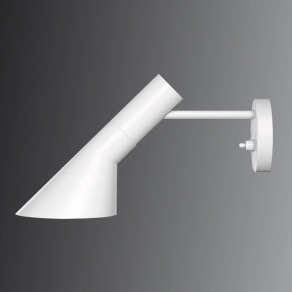 Applique murale AJ en acier, blanc, hauteur 18 cm