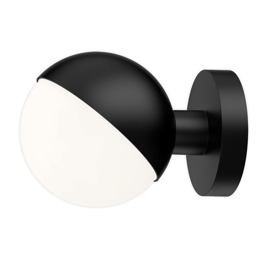 Applique murale VL Studio en verre, noir et blanc, Ø 15 cm, 30 W