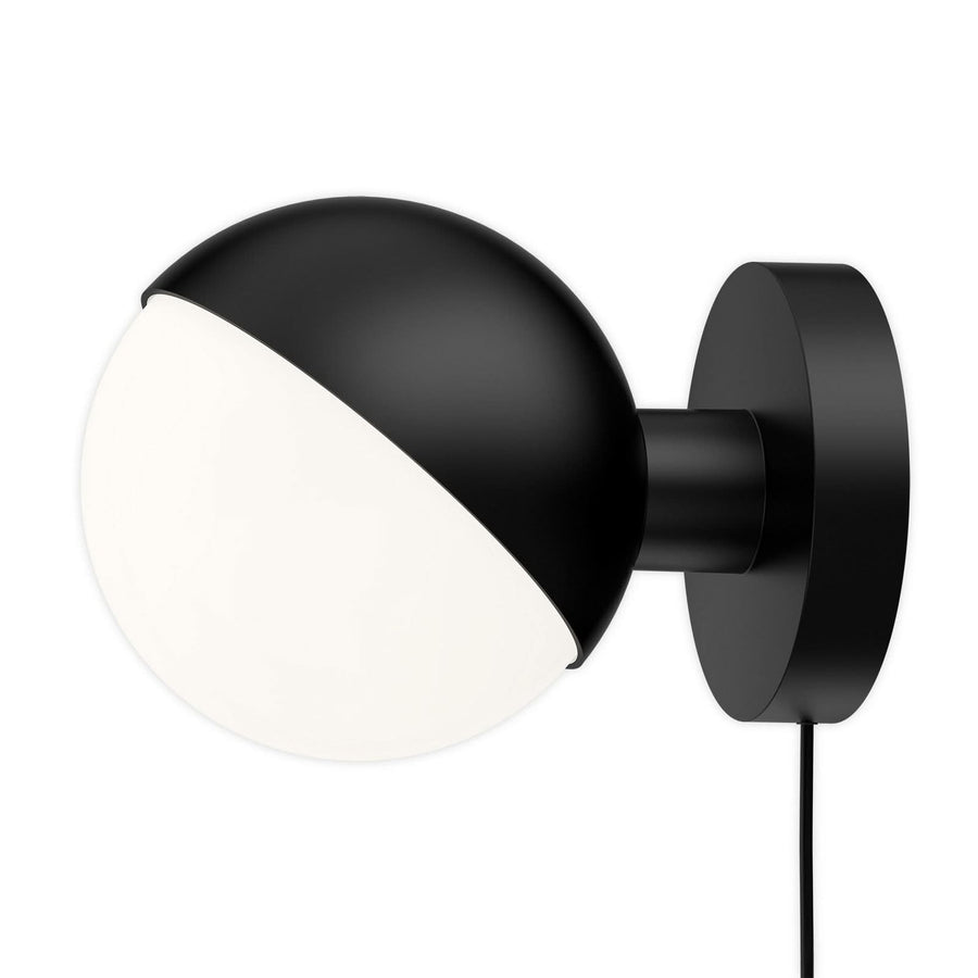 Applique murale VL Studio en verre, noir et blanc, Ø 15 cm, 30 W, modèle 2