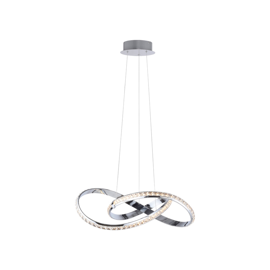 Suspension Tanja chromée, L 57 cm