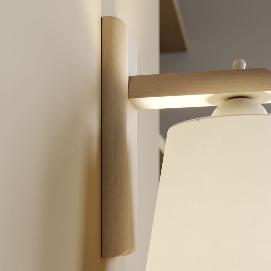 Applique murale Sweden en bois, blanc, hauteur 24,5 cm