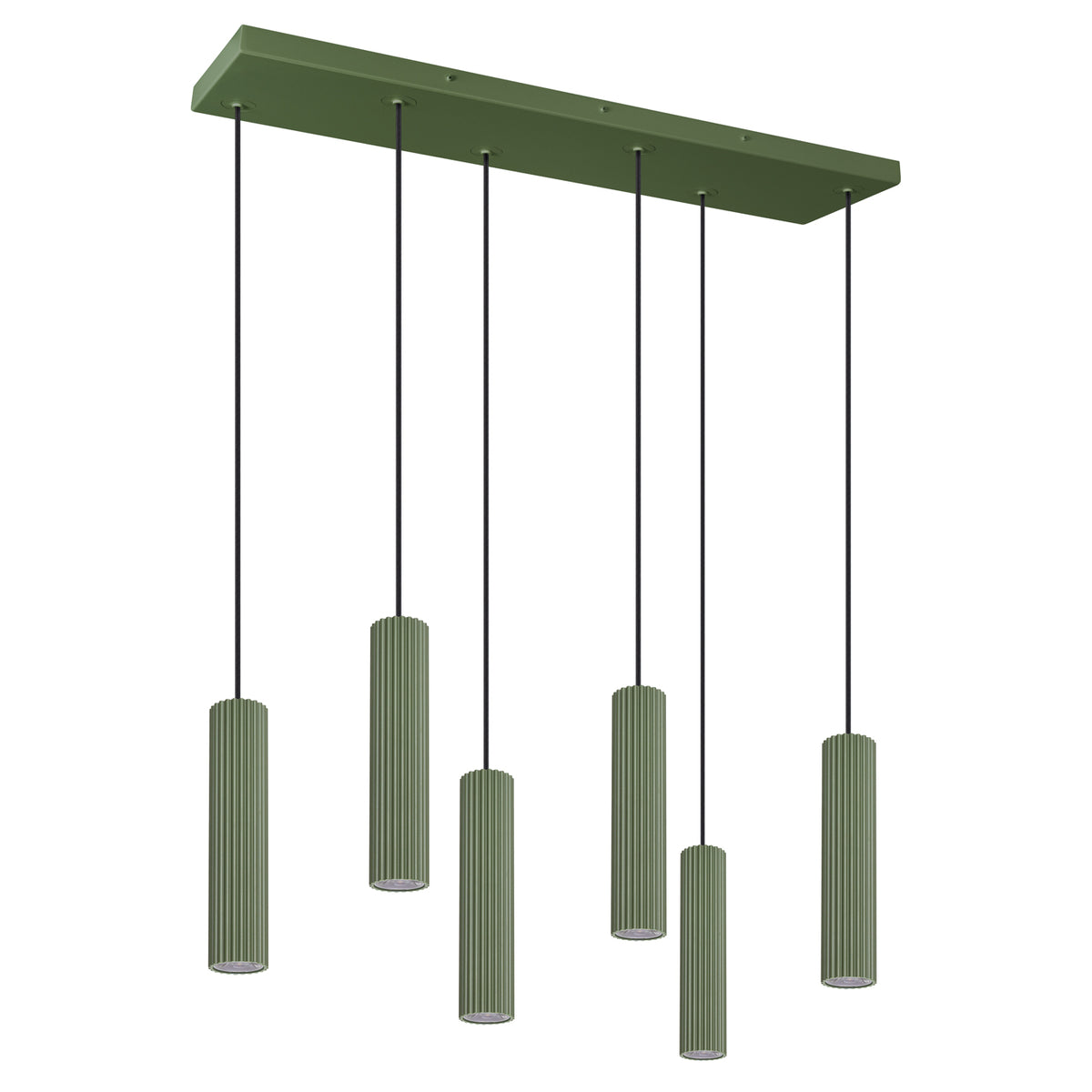 Lampe suspendue IVAR 6L LED 4000K Vert olive