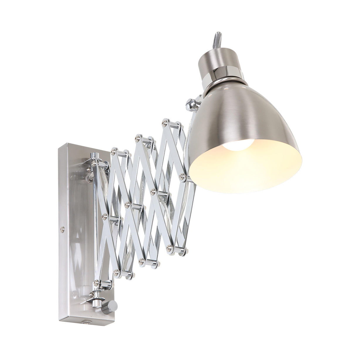 Spring 6290ST steel wall lamp with E27 socket and rotary dimmer
