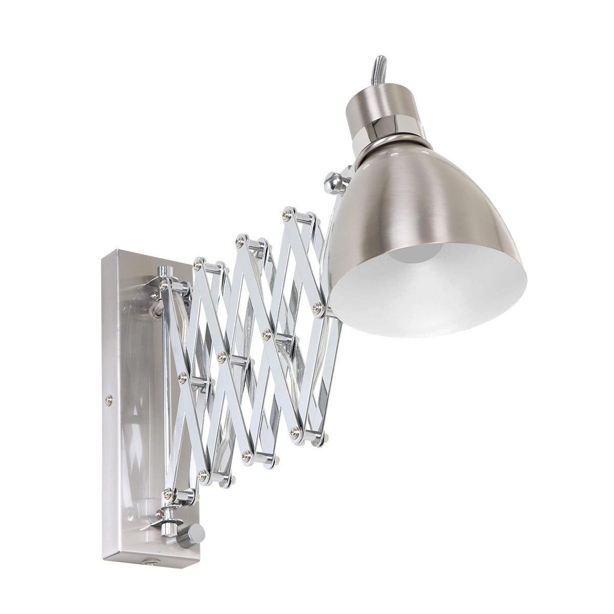 Spring 6290ST steel wall lamp with E27 socket and rotary dimmer