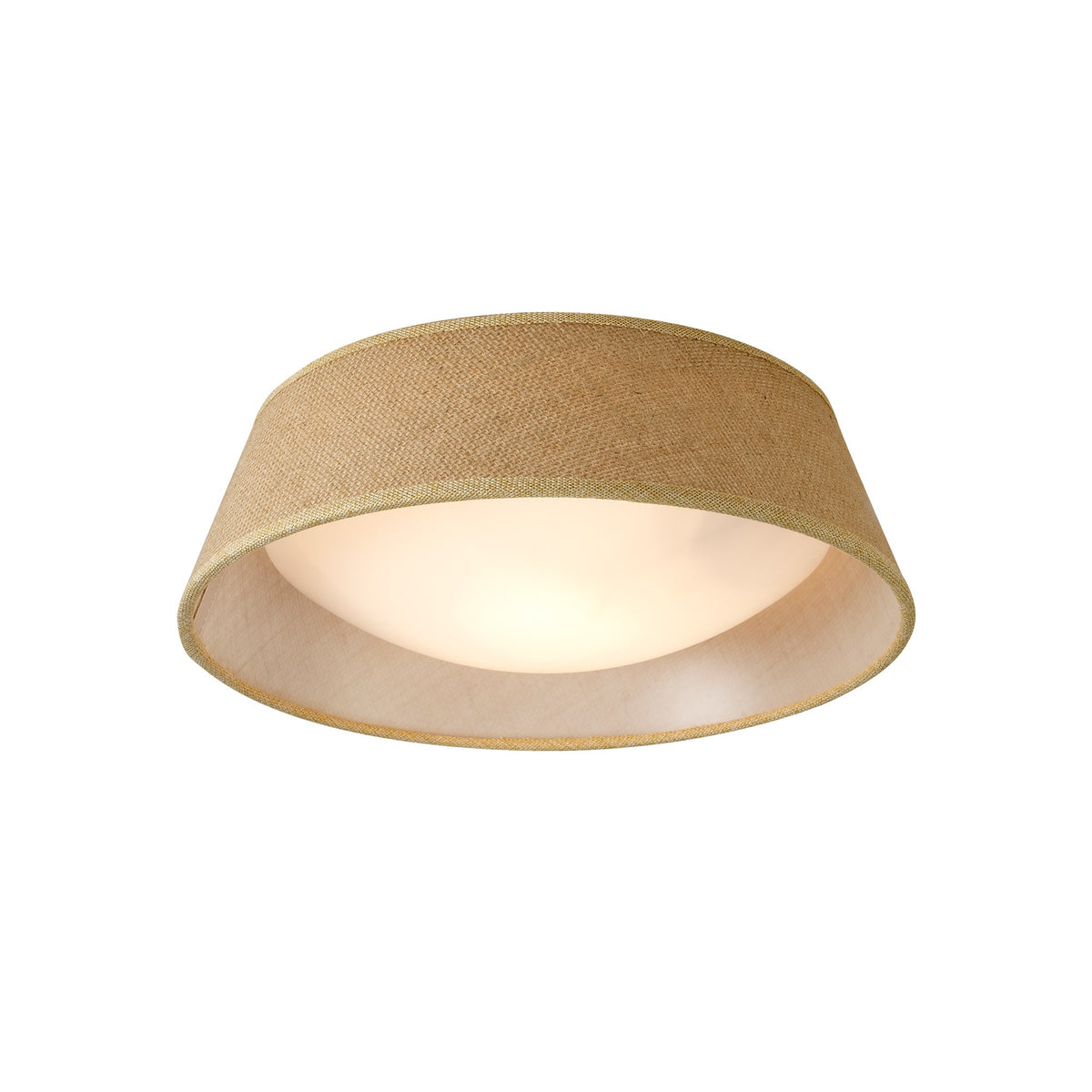 Plafonnier Sabina 2 lumières marron, tissu