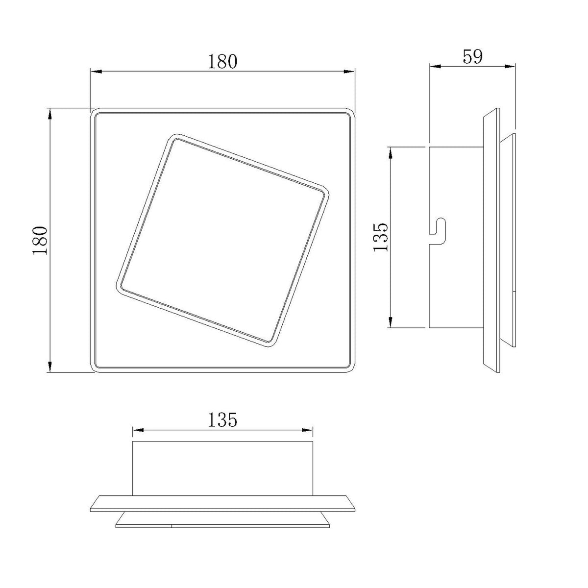 Applique murale LED Dakla, L 18 cm