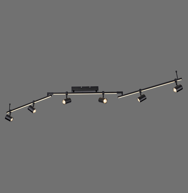 Plafonnier Barik 7 lumières noir