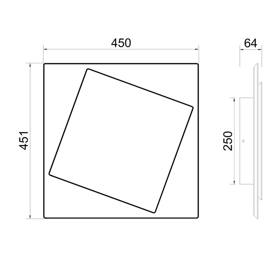 Applique murale LED Dakla, L 45 cm