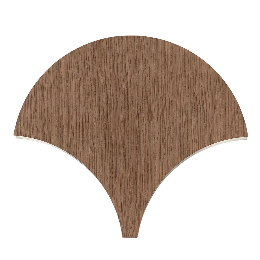 Applique murale LED Palm en métal, noyer, hauteur 34 cm