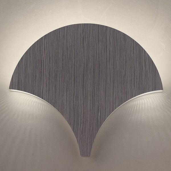 Applique murale LED Palm en métal, gris, hauteur 34 cm