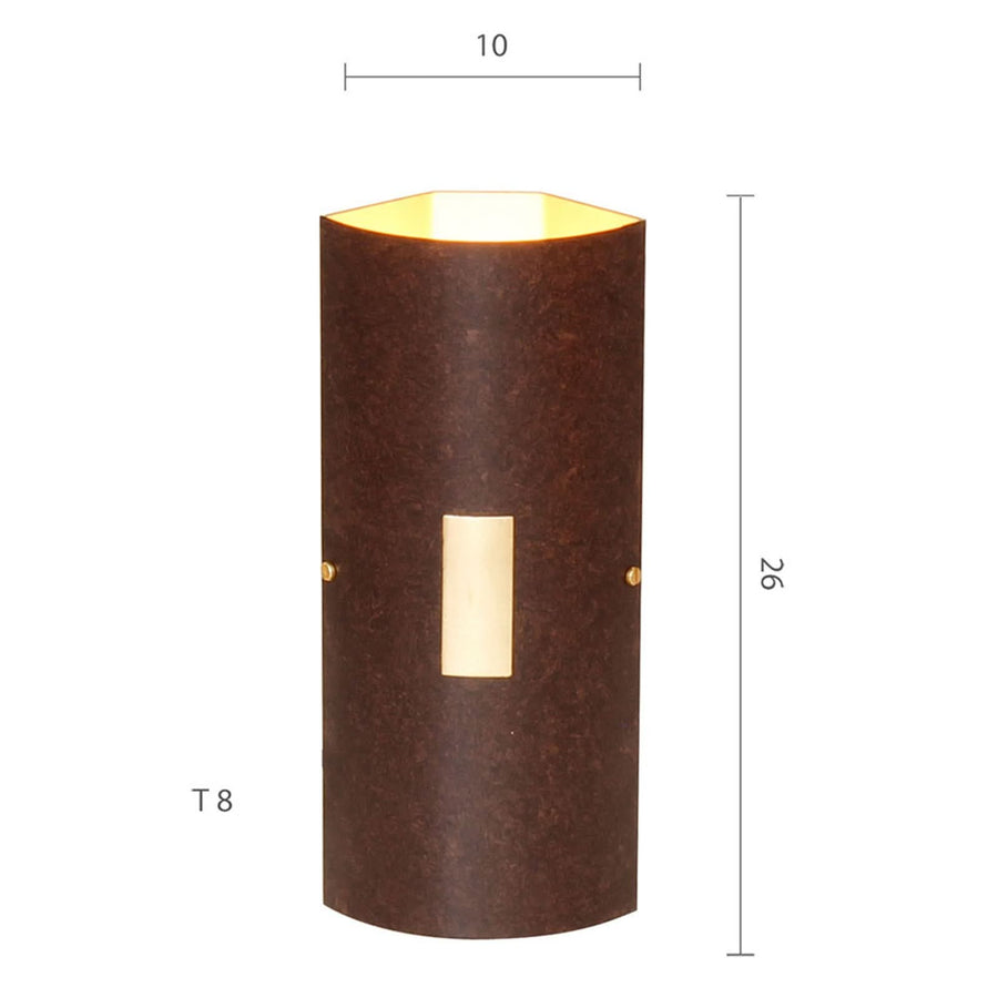 Applique murale Solo en métal, noir et feuille d'or, 2 lumières, hauteur 26 cm