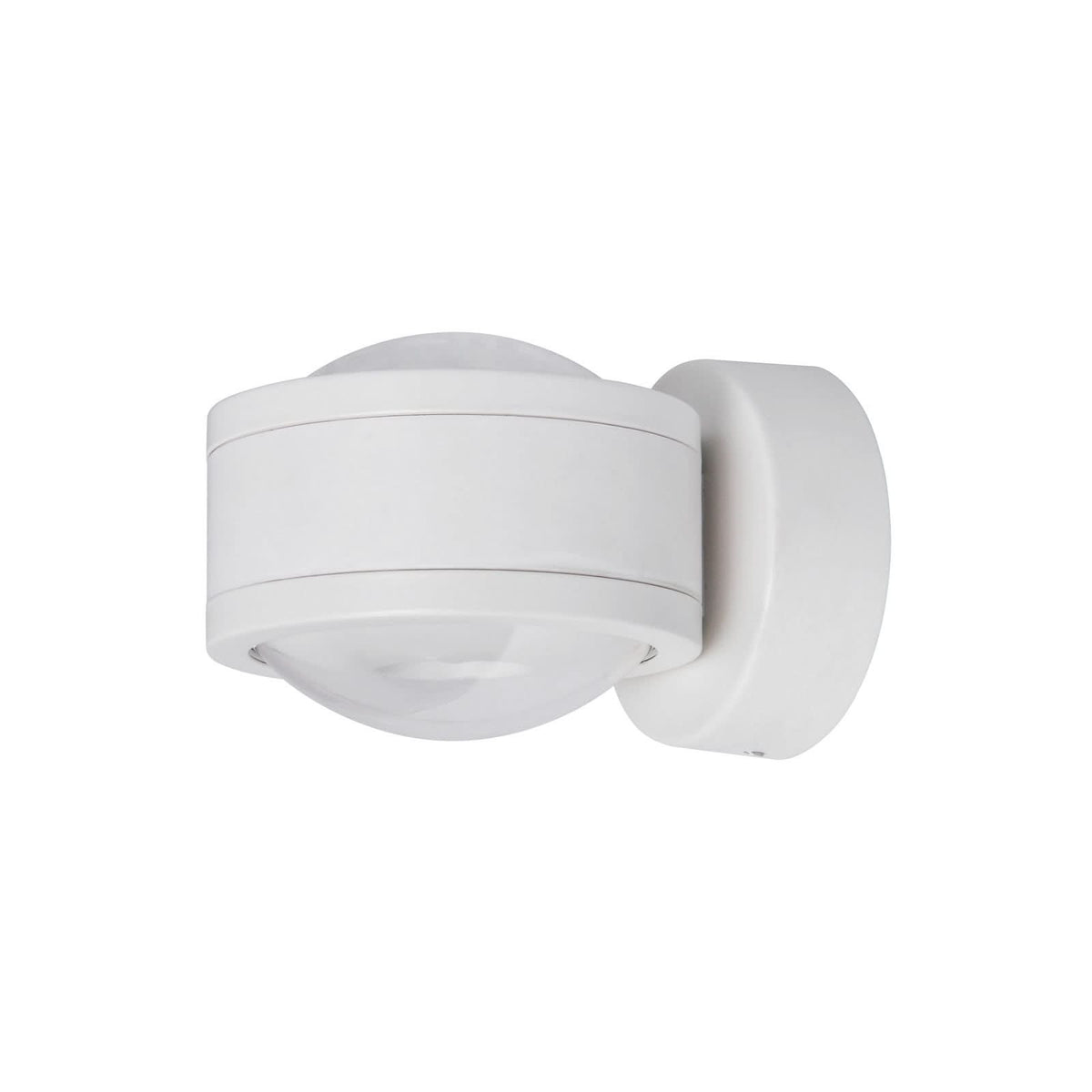 Applique murale Due Punto en métal, blanc mat, 2 lumières, hauteur 9 cm, IP44