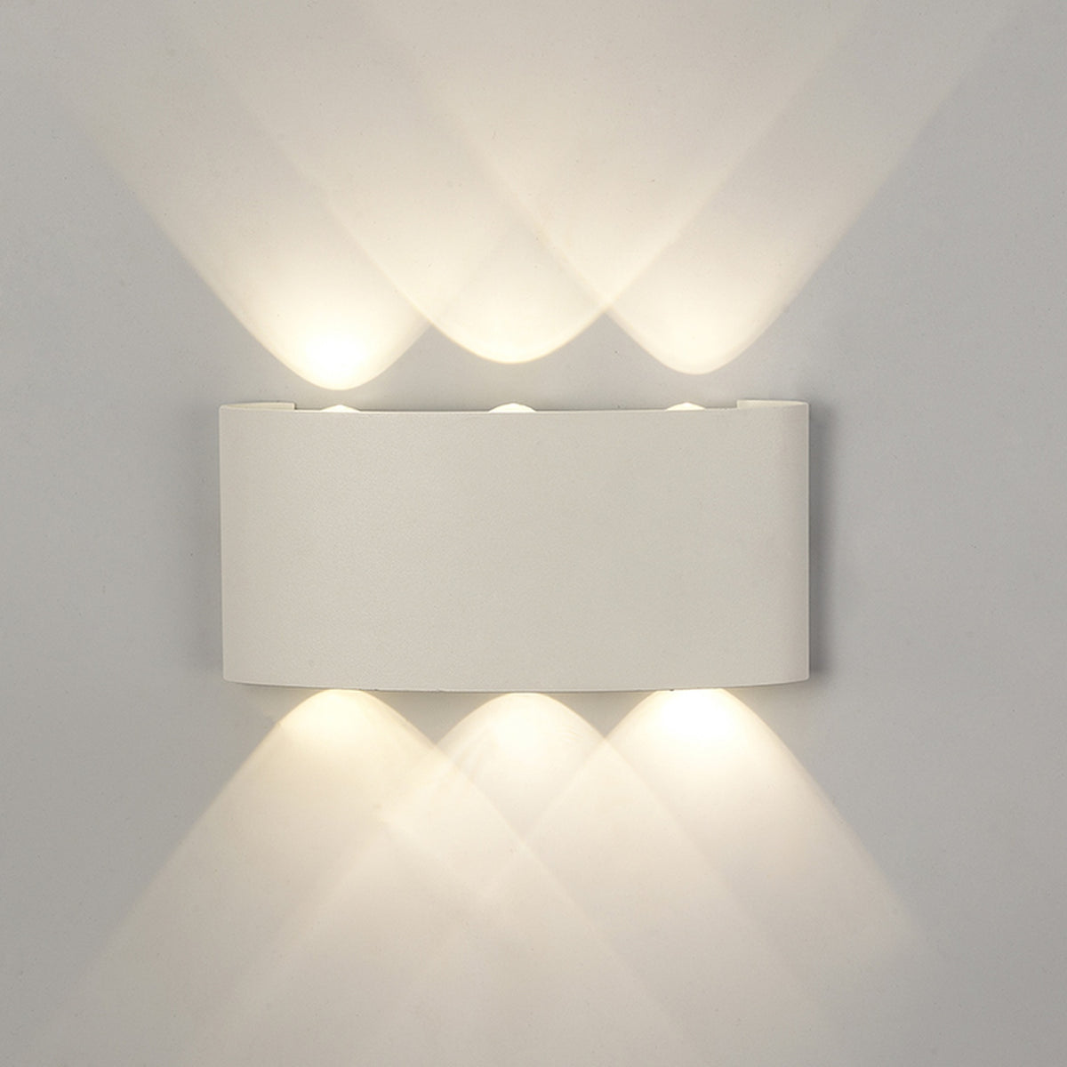 Applique extérieure LED Arcs, verre, IP54, L 17 cm