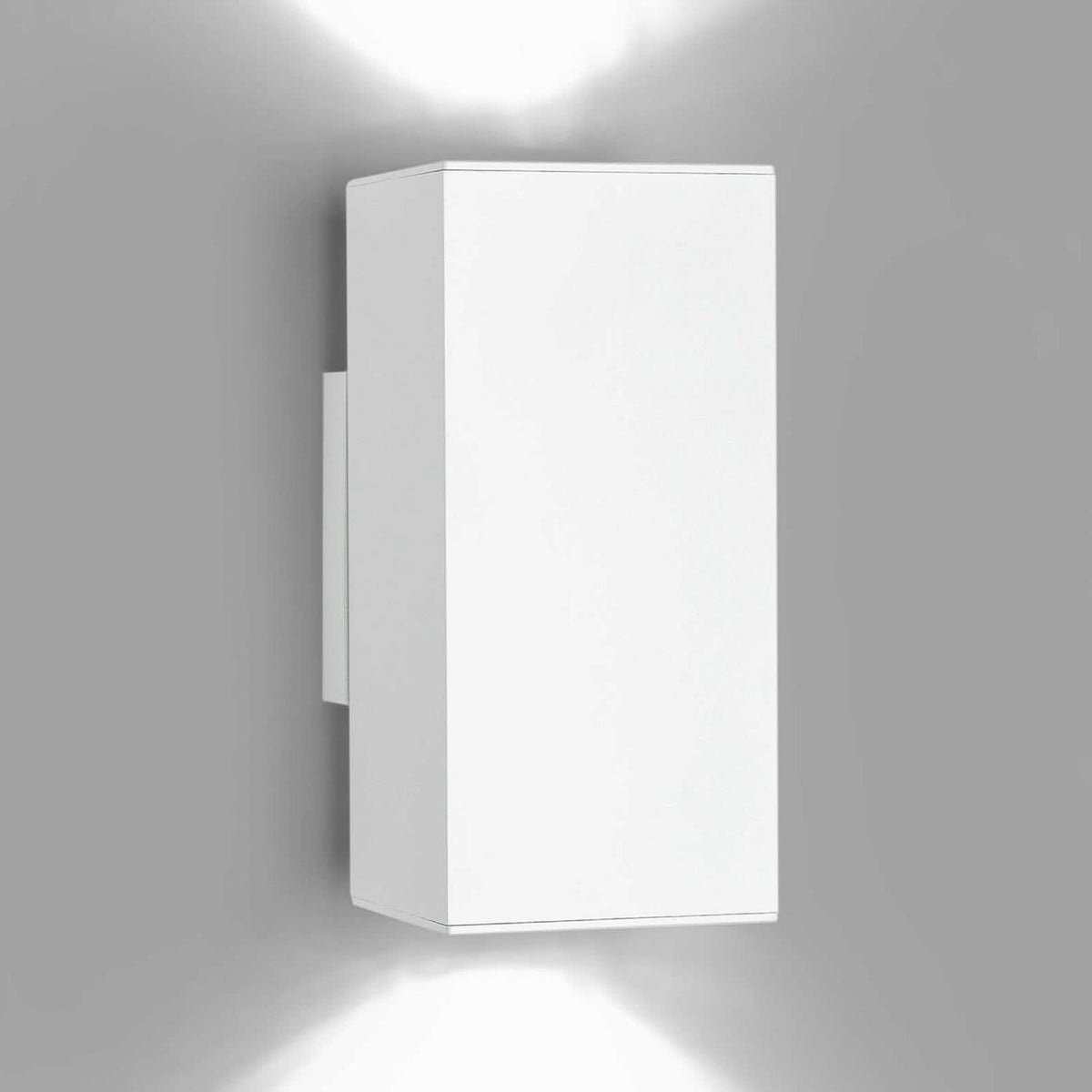 Applique murale Dau Double en aluminium, blanc, 2 lumières, hauteur 17,4 cm