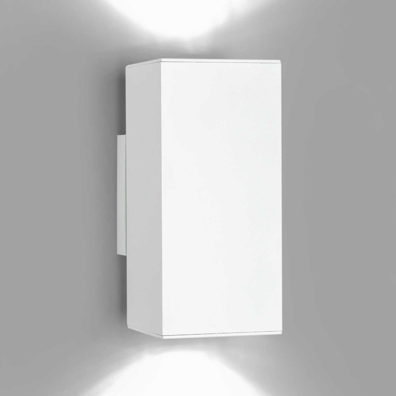 Applique murale Dau Double en aluminium, blanc, 2 lumières, hauteur 17,4 cm