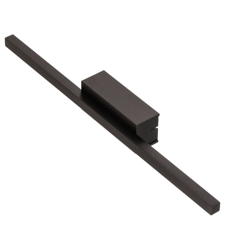 Applique murale LED Tolu en laiton, noir et chrome, hauteur 5 cm