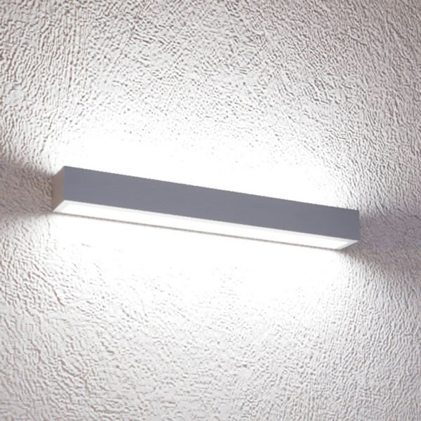 Applique murale LED Mera en acier, aluminium et blanc, hauteur 4,5 cm, 4000 K, 12,5 W