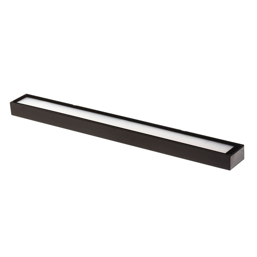Applique murale LED Mera en acier, noir et blanc, hauteur 4,5 cm, 4000 K, 24 W