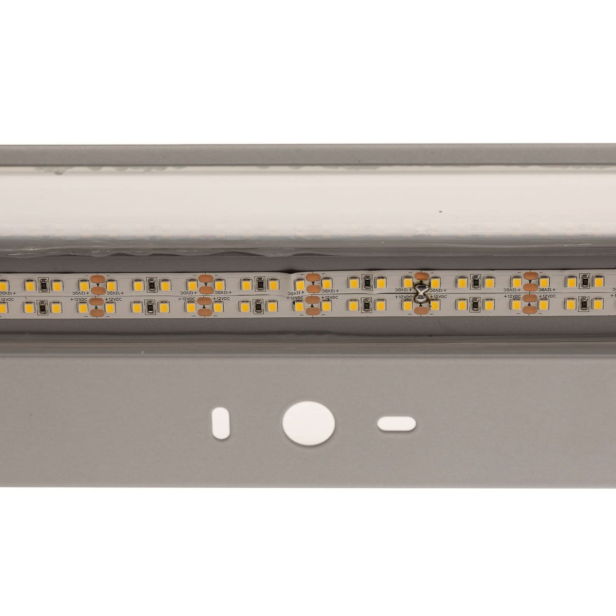 Applique murale LED Mera en acier, aluminium et blanc, hauteur 4,5 cm, 3000 K, 24 W