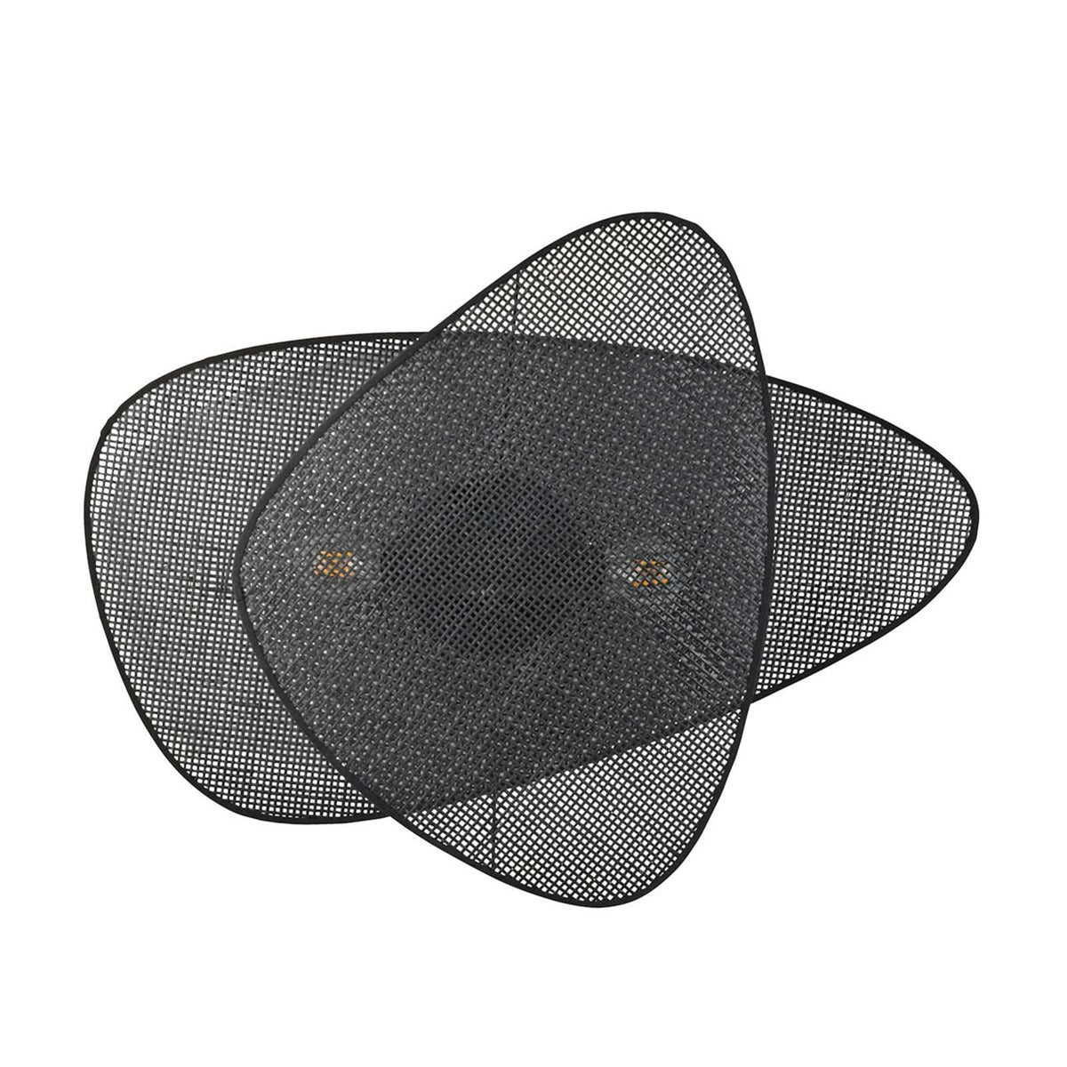 Applique murale Screen en rotin, noir, 2 lumières, hauteur 77 cm