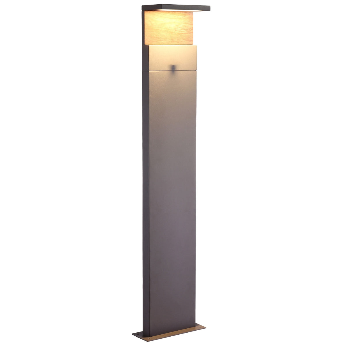 Borne extérieure LED Ruka gris foncé, IP65, H 100 cm