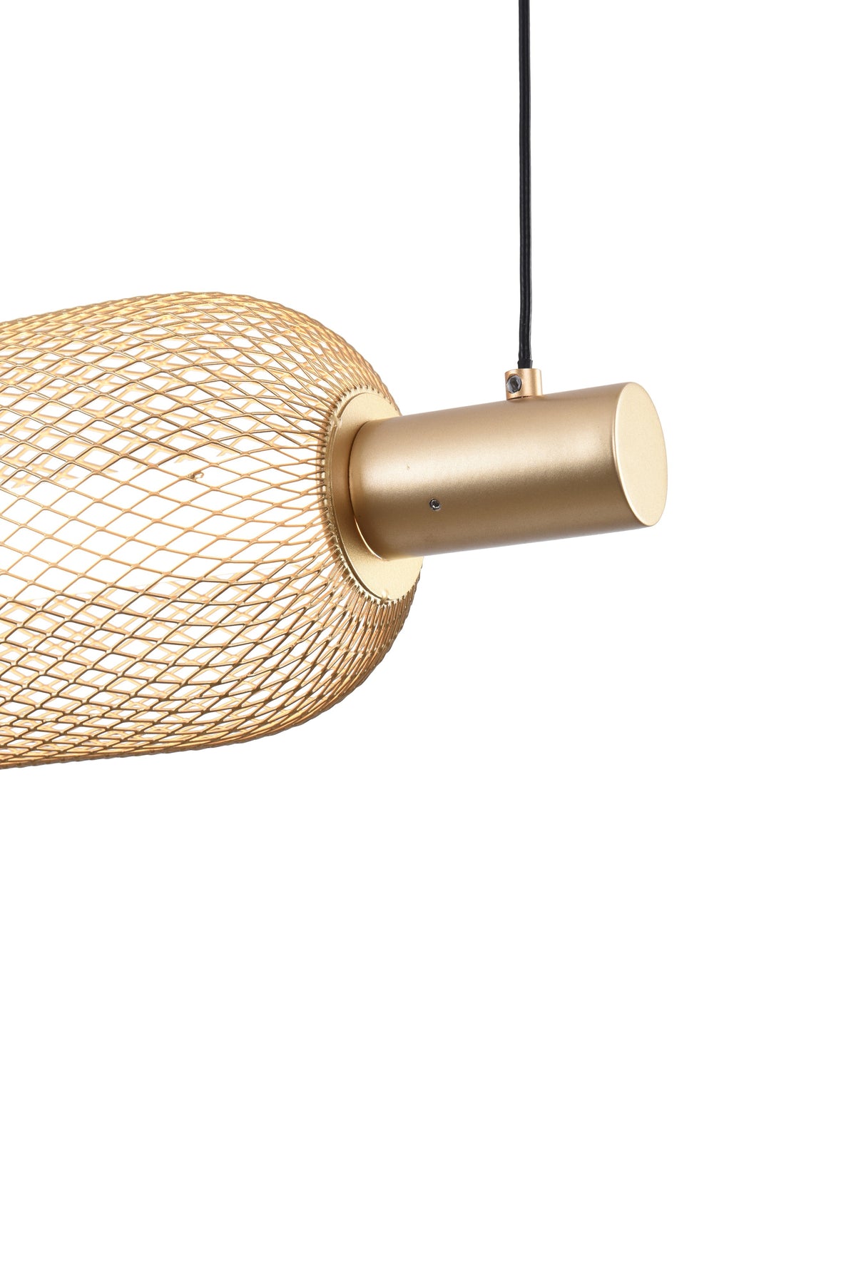 Suspension Saar noire mat et dorée, verre (MD2596-5B-3BGT)