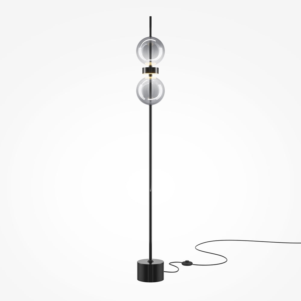 Double Moon Lampadaire noir