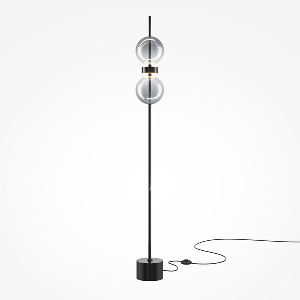 Double Moon black floor lamp