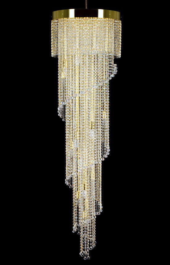Spiral crystal pendant light L455CLN