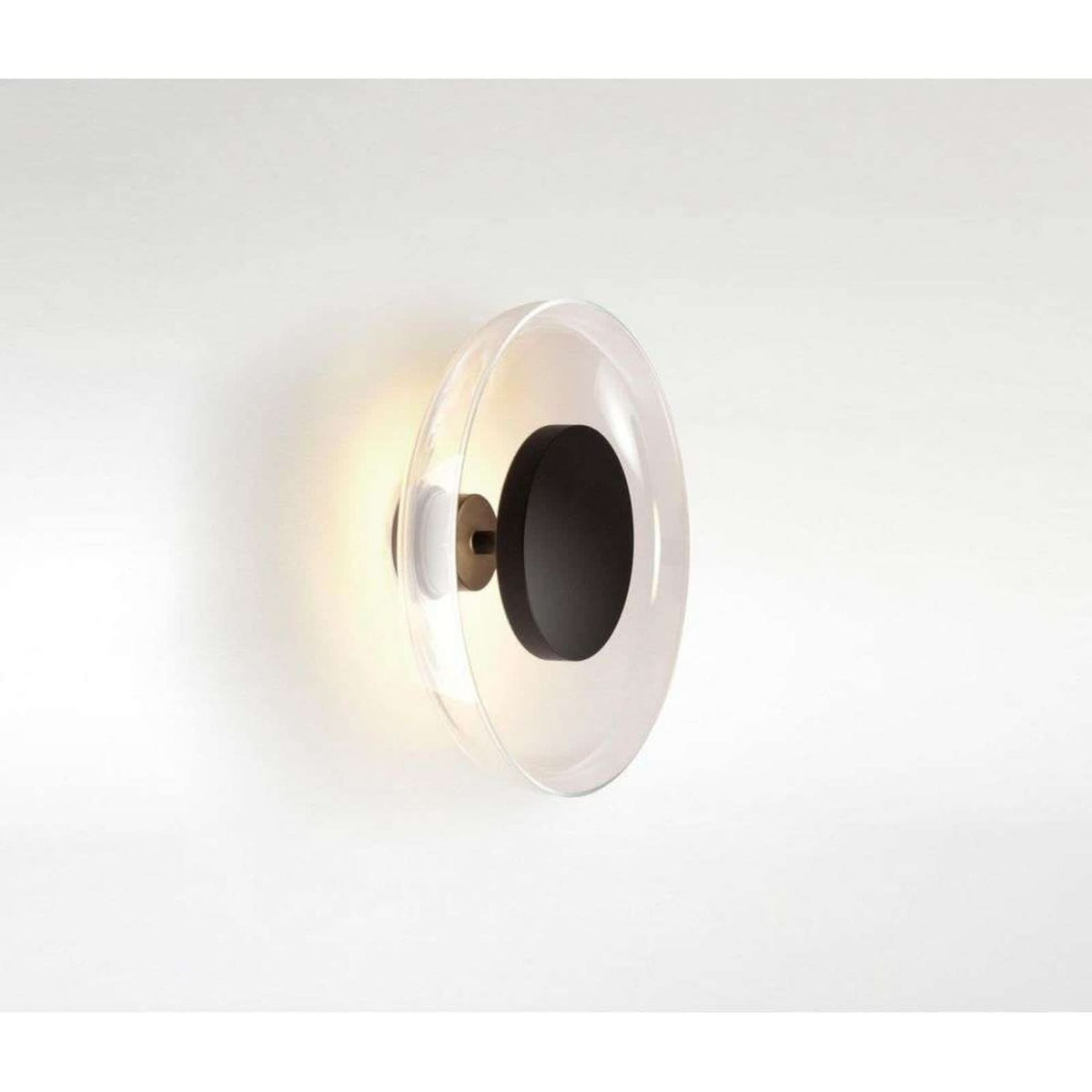 Applique murale LED Aura Plus en aluminium, transparent, Ø 25,3 cm